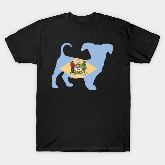 Chiweenie Dog Lover Delaware Flag T-Shirt by ryanjaycruz